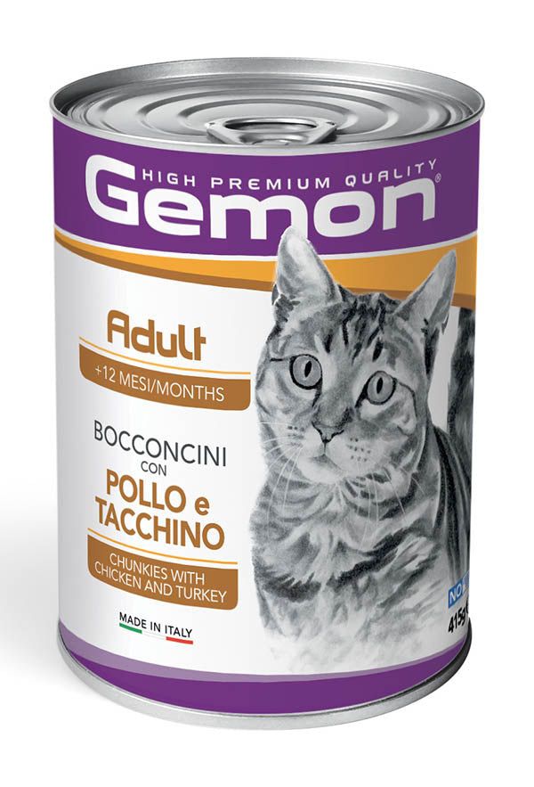 GEMON Adult Bocconcini Pollo e Tacchino 415g - Gatti Adulti GEMON Adult Bocconcini Pollo e Tacchino 415g - Gatti Adulti